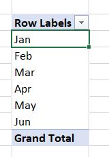 Excel – 数据透视表日期如何才能按月筛选？