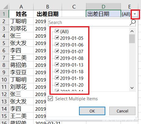 Excel – 数据透视表日期如何才能按月筛选？